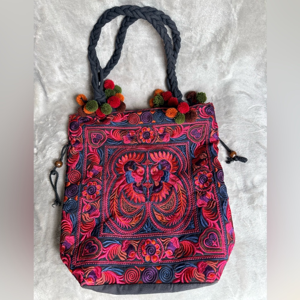 Disney Parks x Lumily | Handmade Embroidered Boho Tassel Bag – Thailand